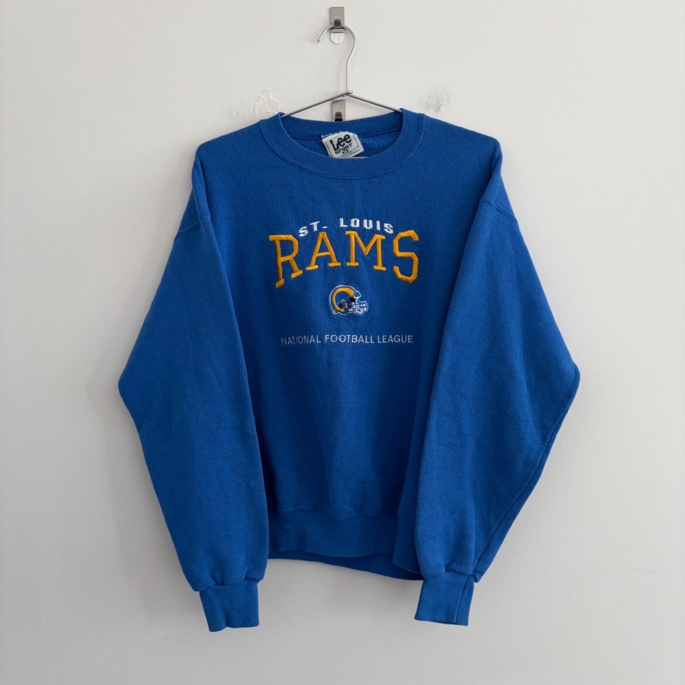 Vintage Lee Sport St Louis Rams NFL Sweatshirt Blue Mens Medium